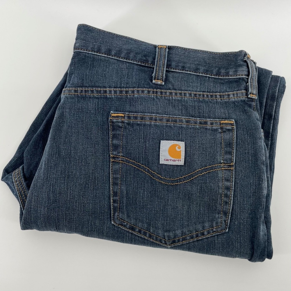 Carhartt Relaxed Fit Straight Leg Jeans Men's 40x32 Blue Denim Work Pants